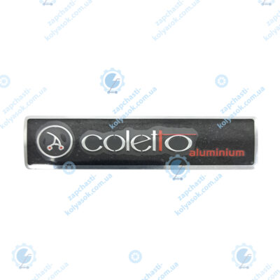 Лого для дитячої коляски Coletto прямокутна наклейка